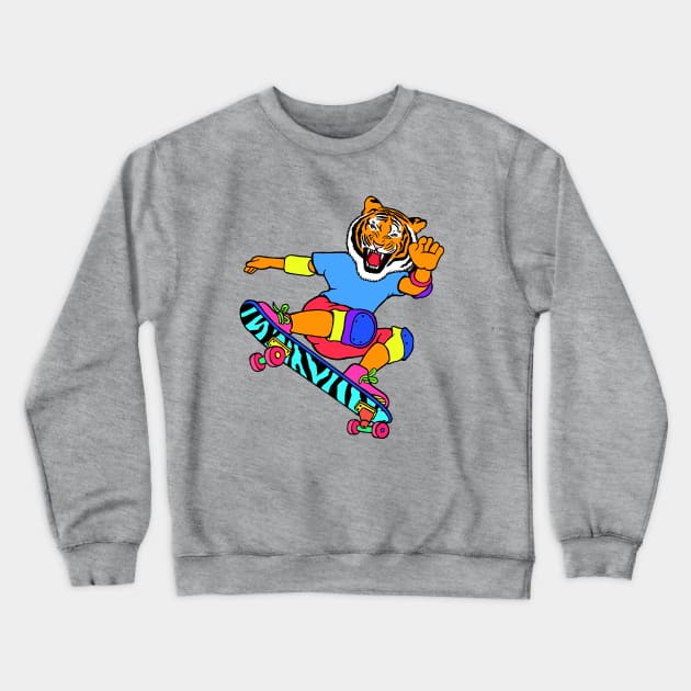 Skate Tiger Crewneck Sweatshirt by Woah_Jonny